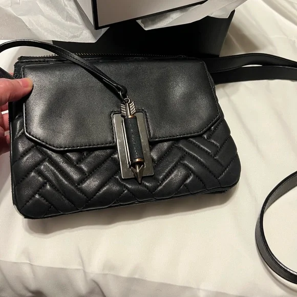 !!!SOLD. Mackage Black Chevron Quilted Lambskin purse - Picture 2 of 16
